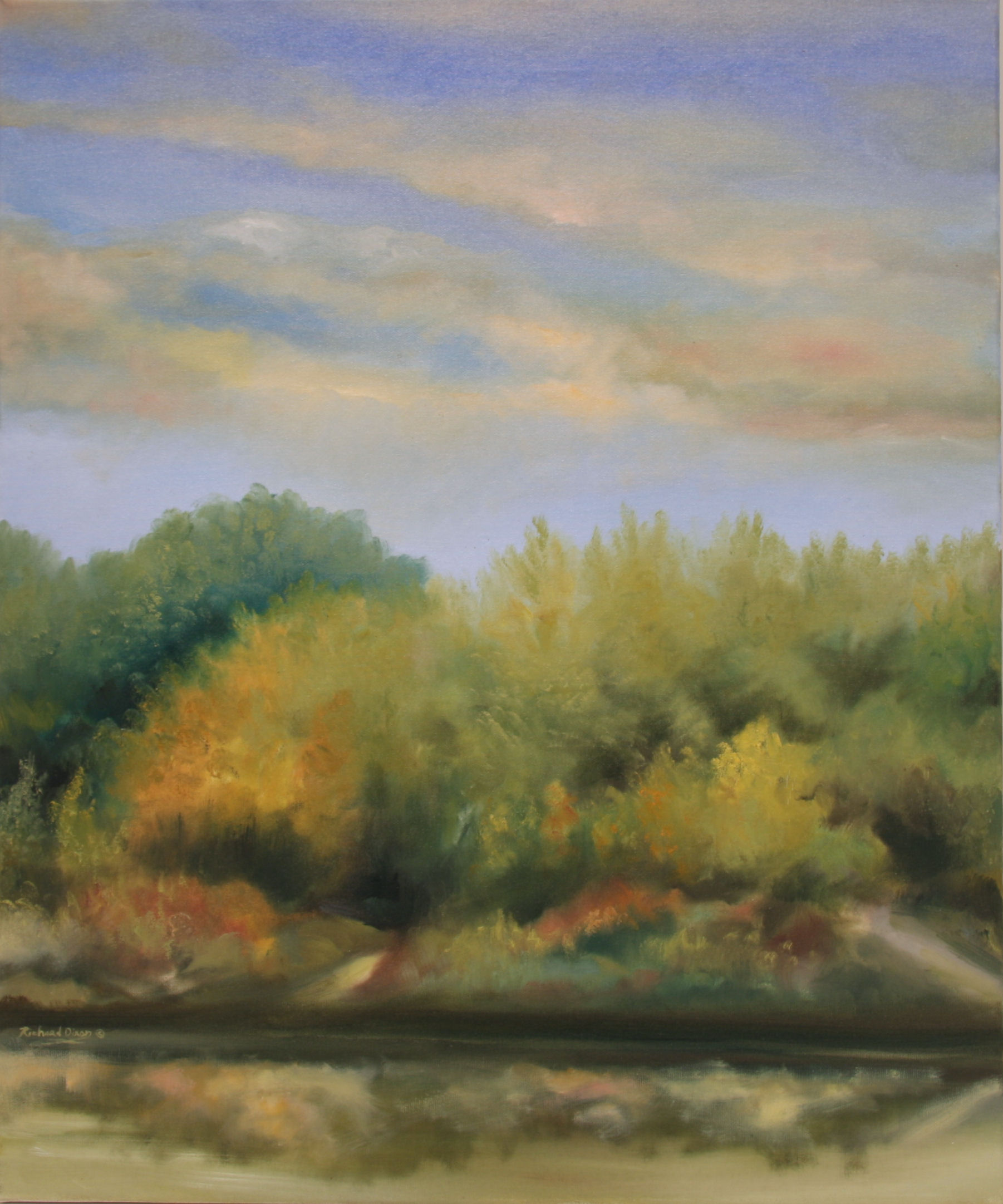 Still Waters original oil painting by Richard Dixon